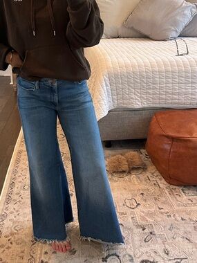 MOTHER Lil Roller Fray Jeans Work Hard Play Hard